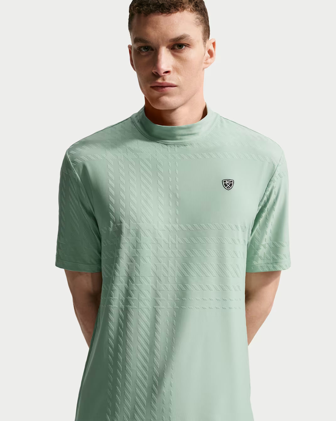 Nike Tartan Men's Dri-FIT Mock Neck - Steam