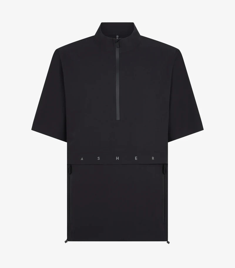 Asher Golf Performance Windshirt - Black