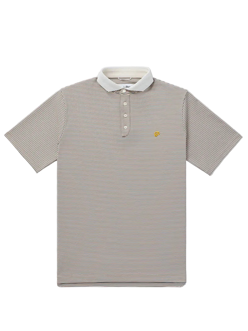 Public Athlete Striped Polo - Navy/Cream