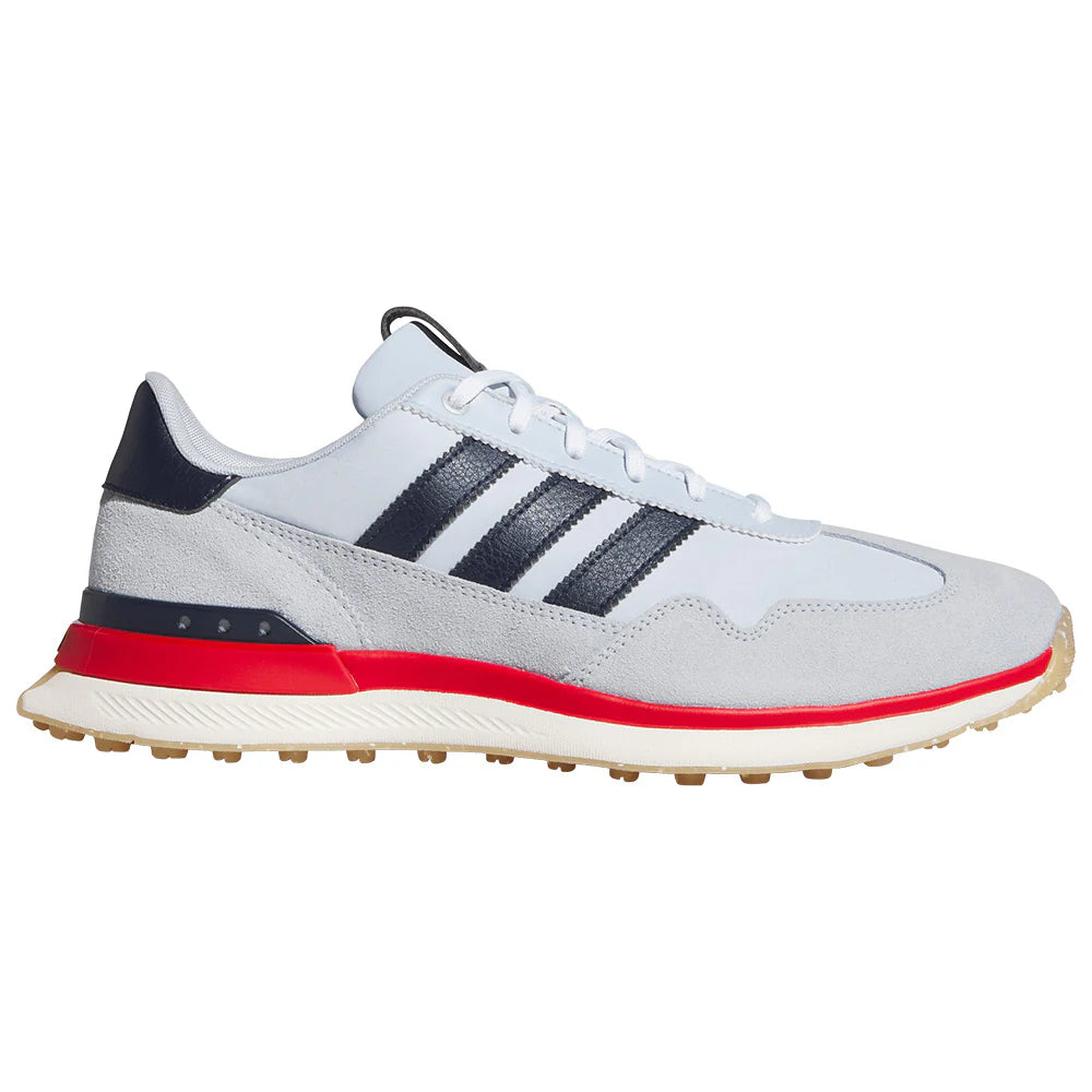 Adidas S2G 26 Leather Spikeless Golf Shoe - Crystal Sky/ Navy / Better Scarlet