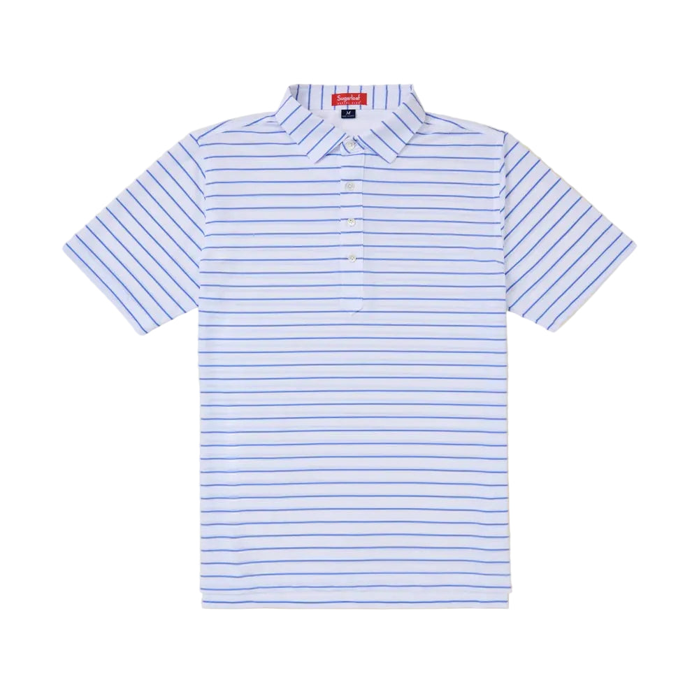 Sugarloaf Social Club Stripe Polo - Blueberry