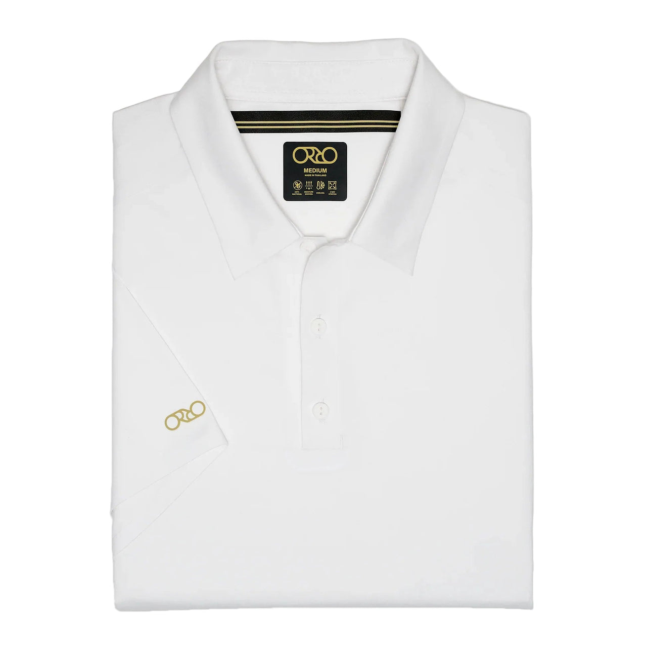 Orro Sporstwear - Stay Crisp Collar Tech Polo - White