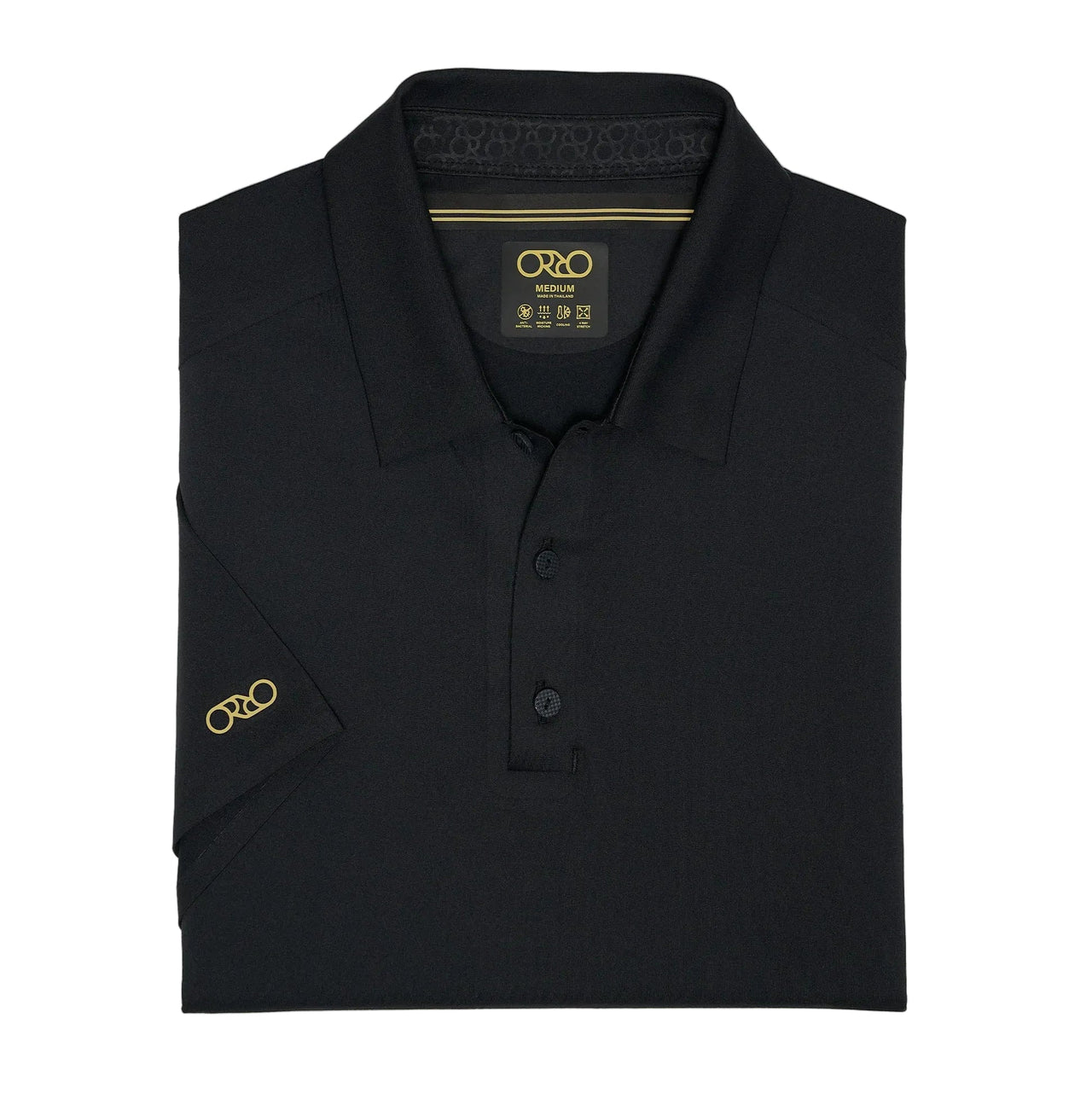 Orro Sporstwear - Stay Crisp Collar Tech Polo - Black