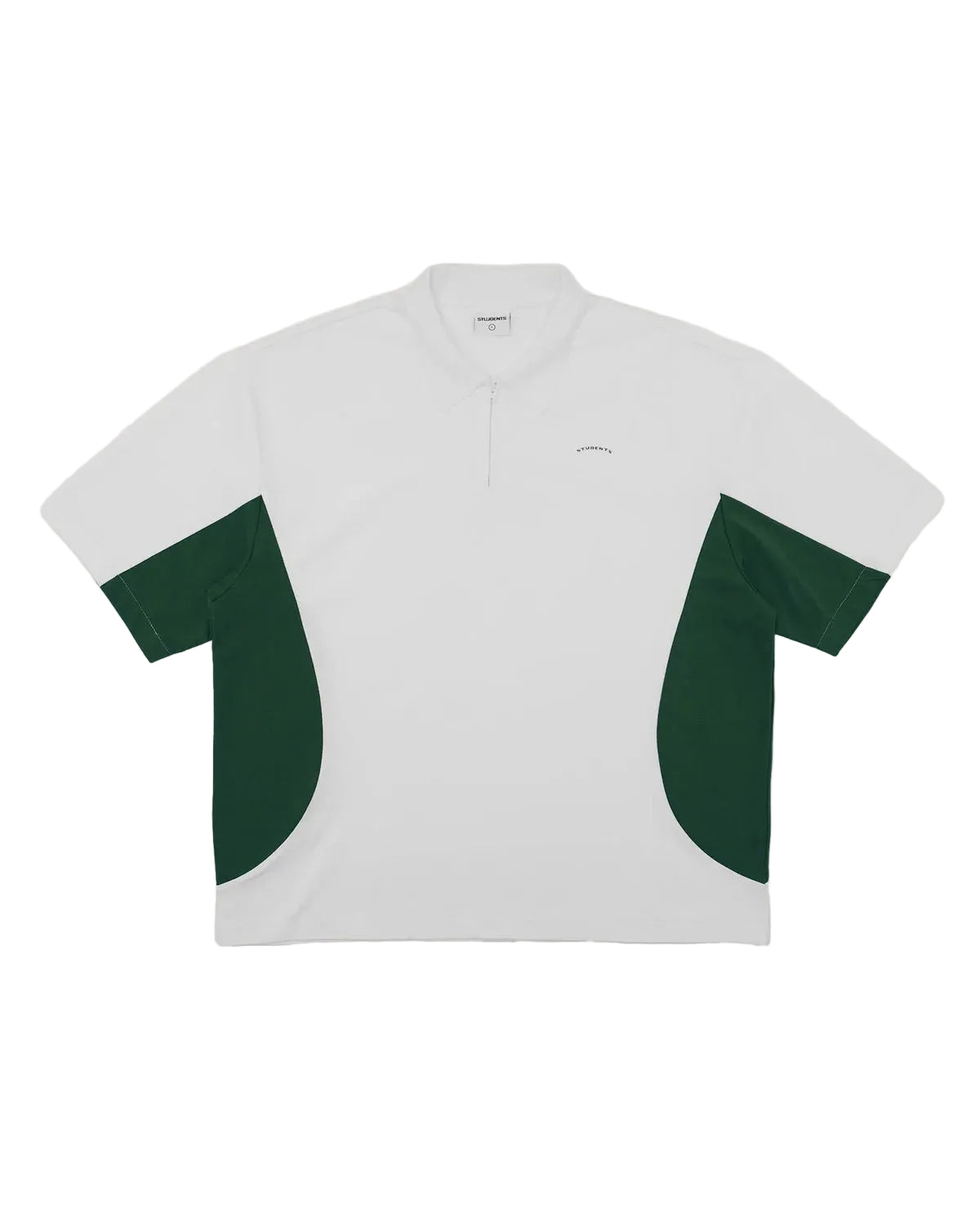 Students Linwood S/S Poplin Zip Polo - White