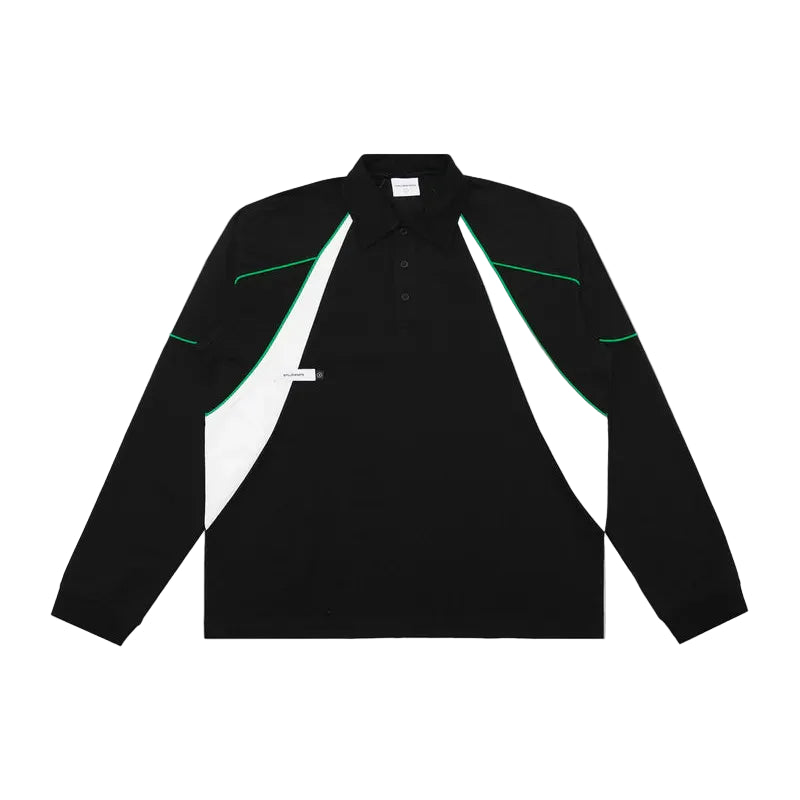 Students Captain L/S Polo - Black