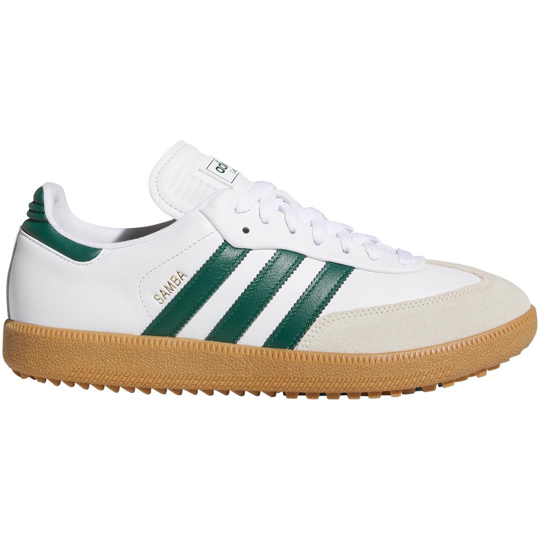 Adidas Samba Spikeless Golf Shoe - Cloud White/Collegiate Green