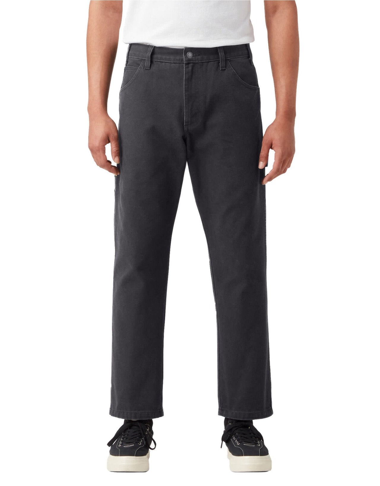 [DUR03SBK] MENS DICKIES REGULAR FIT STONEWASHED DUCK CARPENTER PANTS