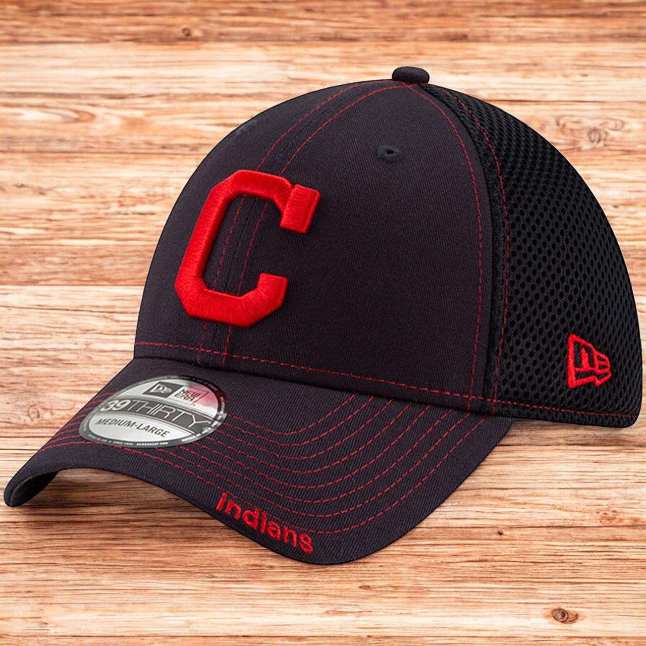 [11927499] MENS NEW ERA MLB CLEVELAND INDIANS 3930 CLASSIC TEAM 19 FLEX - NAVY