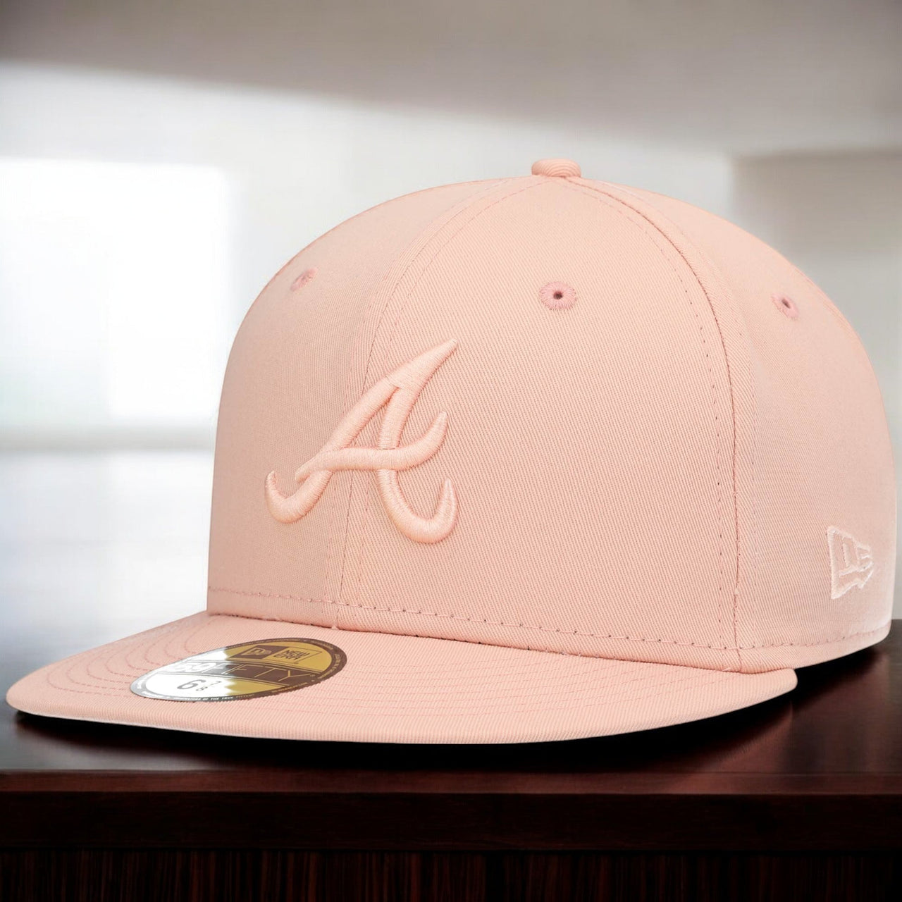 [70618648] Mens New Era MLB ATLANTA BRAVES 5950 FITTED - BLUSH SKY TONAL