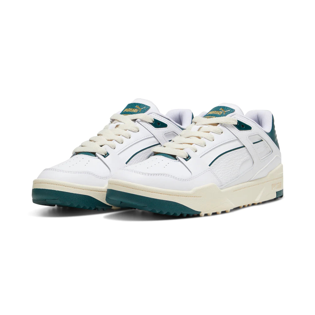 Puma Slipstream G Spikeless Golf Shoes - White/Varsity Green