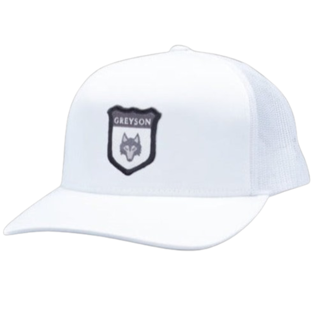 Greyson Icon Crest Trucker Hat - Arctic White